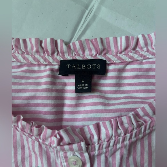 Talbots Women’s Shirt Jacquard Popover Cherry print - Picture 5 of 8